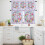 Easter Kitchen Curtains and Valances Set Pink Purple Plaid 3