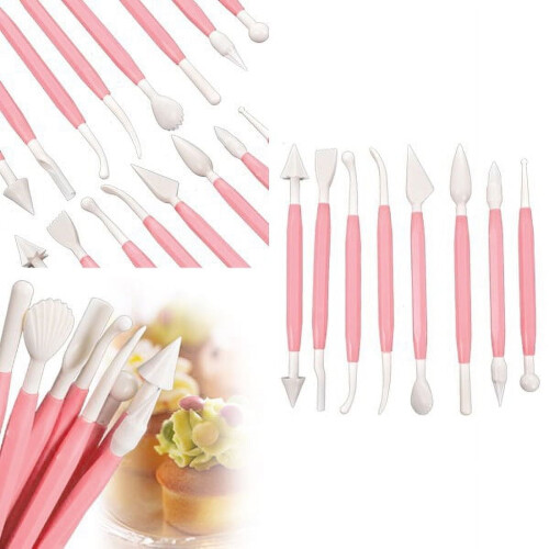 8-teiliges Tortendekorations-Modellierwerkzeugset Rosa 1