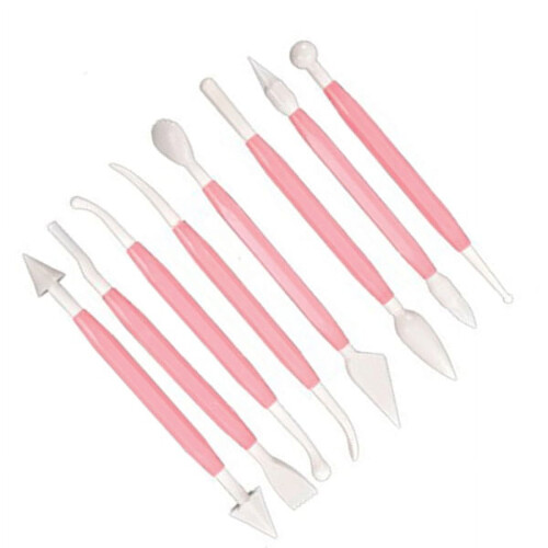 8-teiliges Tortendekorations-Modellierwerkzeugset Rosa 2