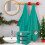 Ensemble de 3 serviettes de Noël brodées vertes en coton 2