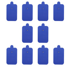 10 pièces d’électrodes en silicone bleues pour appareil TENS