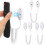 White Remote Control Security Cable Retractable Holder for TV and Devices 6
