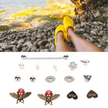 Décoration de bijoux pour chaussures à trou métallique brillant ESH2035