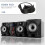 ibasenice Speaker Adapter Replacement Black Plastic Splashproof for Cars 2Pcs 6
