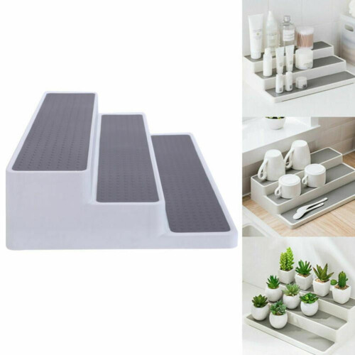 Non-Slip Kitchen Spice Shelf Rack - White PS Material for Organized Storage 1