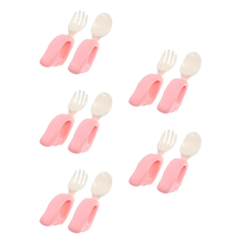 5Sets Fütterlöffel Silikon, ABS, Ideal Für Baby Training
