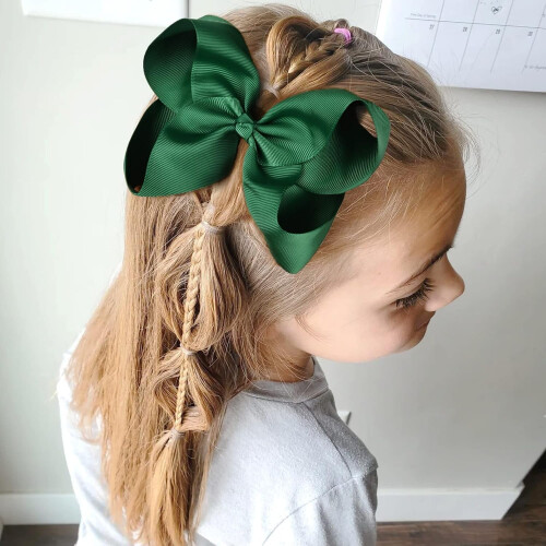 Hair Bows with Alligator Clips Black 2 pcs 2