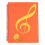 Orange A4 Sheet Music Binder 60 Pages Detachable 2