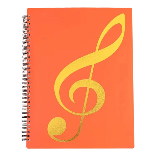 Orange A4 Sheet Music Binder 60 Pages Detachable 1