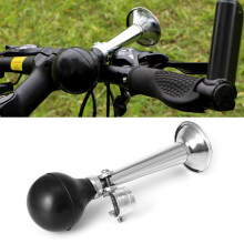 Retro Bike Handlebar Air Horn Bell, 5.5x20cm, Black & Silver