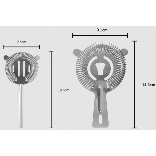 4 Pack Stainless Steel Cocktail Strainer Bar Tool Ice Filter Set 1