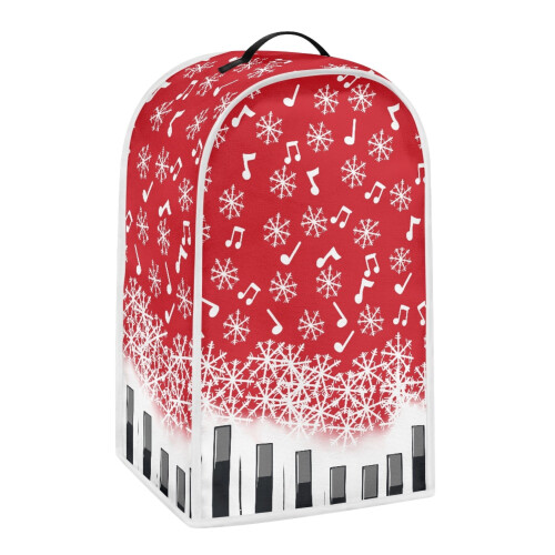 AntiSlip Polyester Dust Cover with Fitted for Kitchen, Snowflake Notes 1