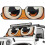Orange foldable windshield sun shade for Jeep Wrangler JK 2