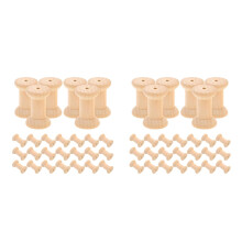 100Stk Holz Garnspulen Für DIY Basteln Beige Naturholz Fadenspulen