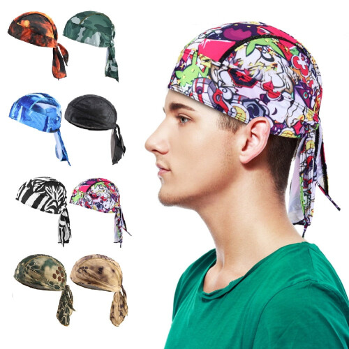 Gorro de algodón para bicicleta, tipo bandana, ajustable, para casco (1 pieza) 2