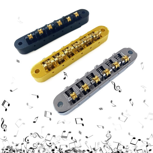 6-String Adjustable Roller Bridge with Stopbar Studs 1