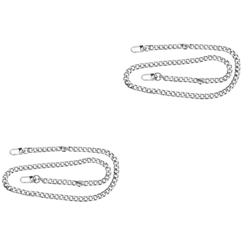 2Pcs Silver Adjustable Shoulder Bag Strap Replacement for Travel Bags 2