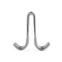 Stainless Steel Double Sided Hook Double Towel Rack for Bathroom Shower Glass Door Hook Double Sided S Hook