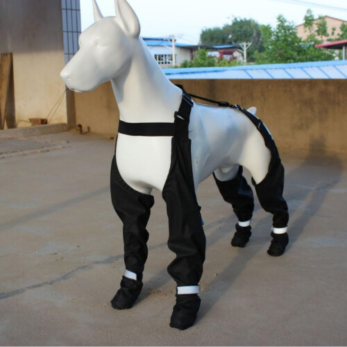 Dog Snow Suit with Built-in Boots, Waterproof, Adjustable 2