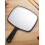 Hand Mirror, Large Black Handheld Mirror with Handle, 7.4" W x 10.3" L 5