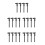 20Pcs Black Plastic Pocket Calipers Portable Precision Measuring Tools 9