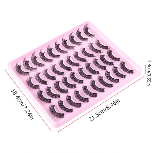 Φυσικές ψεύτικες βλεφαρίδες Cat Eye Wispy 13/14/15mm, 3D βλεφαρίδες όγκου, μαλακή ταινία, 1