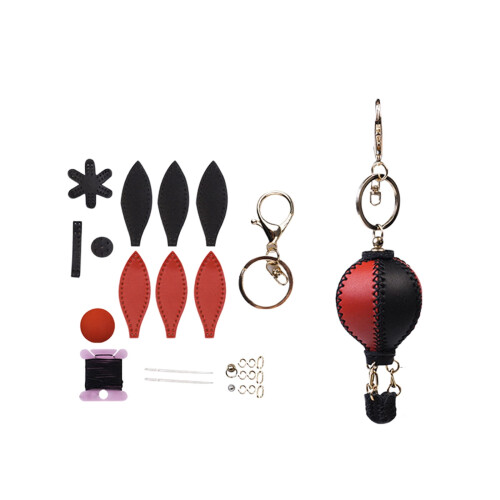Leather keychain kit handcrafted DIY pendant set 1