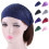 Women's Black Stretchy Solid Headband with Rhinestones 2