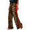 Women's Leopard Print Red Drawstring Wide Leg Pants Brown 2