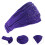 Women's Black Stretchy Solid Headband with Rhinestones 4