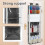 Hanging Yarn Organizer with 4 Clear Zippered Pockets 3