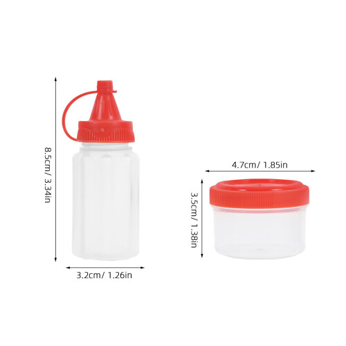 Mini Squeeze Bottles PP Sauce Containers with Lids 1 Set 1