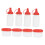 Mini Squeeze Bottles PP Sauce Containers with Lids 1 Set 7