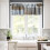 Tan Brown Window Valance Curtains Retro Farmhouse Style 4