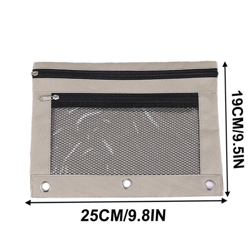 Three-hole Pencil Case Large Capacity Zipper Pencil Bag Pouch 2