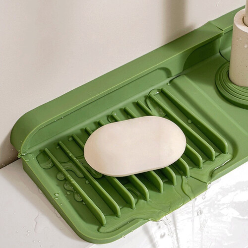 Button Style Faucet Drain Mat Kitchen Sink Storage Mat 1