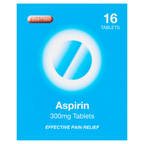 Aspar Aspirin Tablets 16 Tablets (Pack of 12) 1