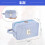 Makeup Bag Blue Personalized Initial Cosmetic Organizer 4