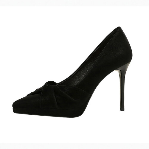 Women's Bow High Heel Pointed Toe Party Pumps 2