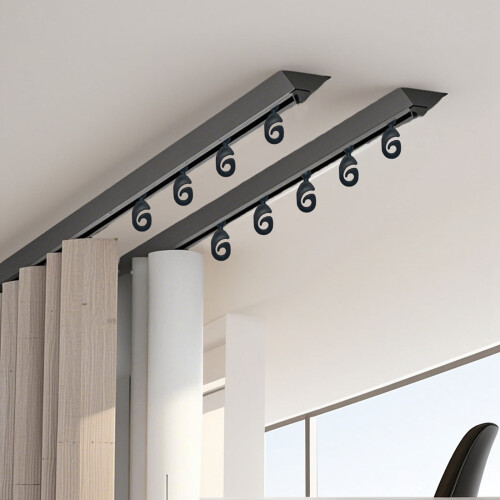 Hooks For Gazebo Curtains - Black Track Hooks Rustproof Multipurpose Gliding 2