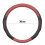 Nappa Leather Steering Wheel Cover Black Red 2