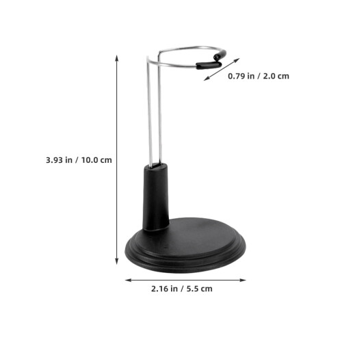 Sort PVC-dukkestander 10 x 5,5 x 2 cm 1