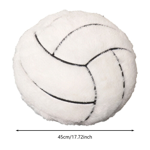 Volleyball Plush Pillow White 17.72 Inch 2