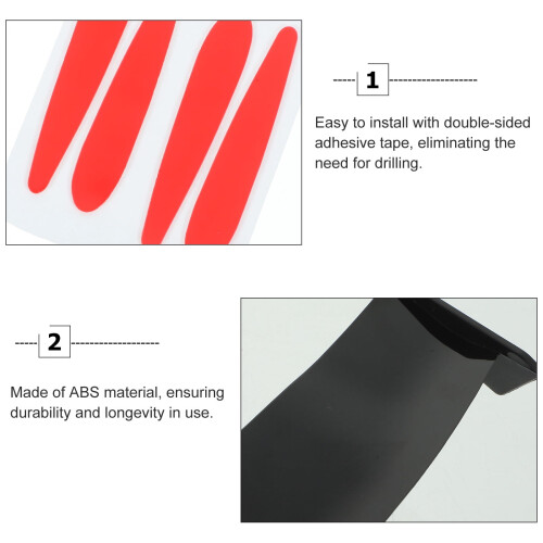 NICEXMAS Auto Tail Wing Spoiler Car Rear Tail Wing Black ABS 1Set 2