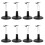 Action Figure Stand Black 8-Pack 4.0 x 2.2 x 0.8 in 6