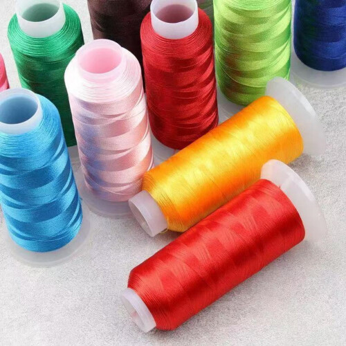 DIY Handcrafted Ice Silk Fringe Thread Specifications: 150D/2-ply, 0.2mm Diameter, 1900m/Roll, Light Grey 1