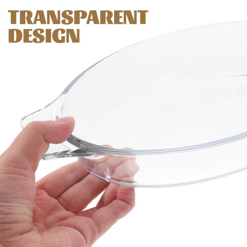Glass Deep Pie Plate with Handles for Baking and Roasting 1