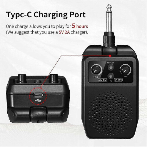 Mini Electric Guitar Amplifier 5W Rechargeable Portable 2