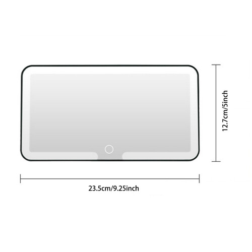 LED Sun Visor Makeup Mirror with 3 Light Modes, Rechargeable & Dimmable – Compatible with All Vehicles 1