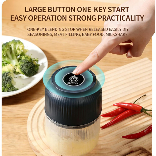 Electric Garlic Chopper USB Rechargeable with 4 Stainless 1